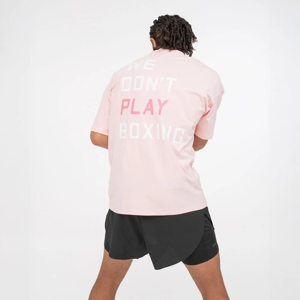 T-shirt Boxraw We Don't Play Boxing Oversize Rosa - Image 5
