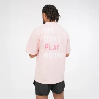 T-shirt Boxraw We Don't Play Boxing Oversize Rosa
