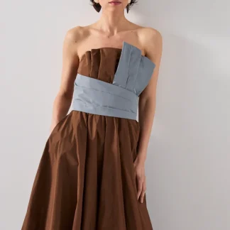 Vestido Ignacia marrón