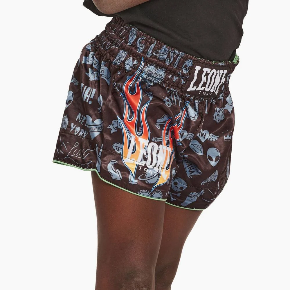 Calções de criança kick-thai Leone Flames ABJ20 - Image 7