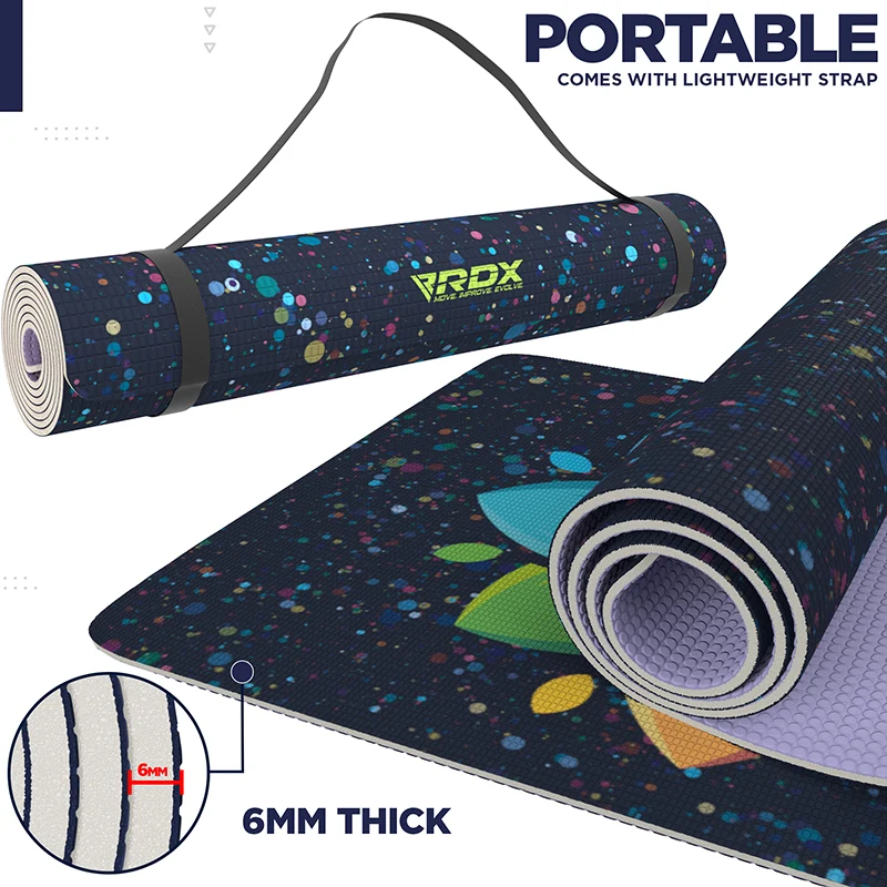 RDX D1 Iris 6mm PVC Tapete de Yoga - Image 8