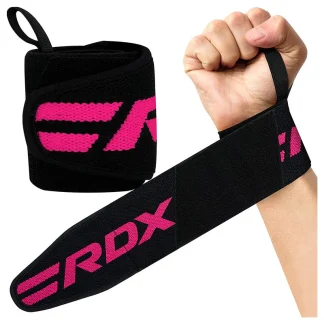 RDX W2P Musculação Munhequeira Para Feminino Rosa Algodão