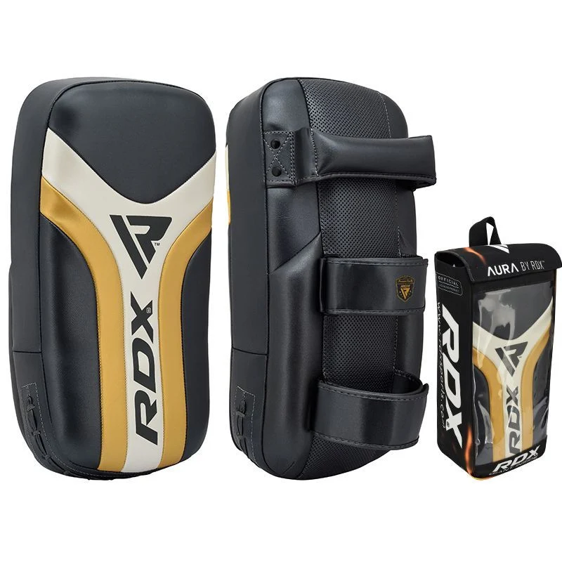 RDX T17 Aura Escudo Muay Thai Dourado Couro vegano - Image 2